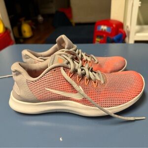 Nike Coral and Gray Sneakers